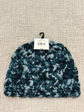 Relativity Blue Knit Winter Beanie Hat One Size NWT